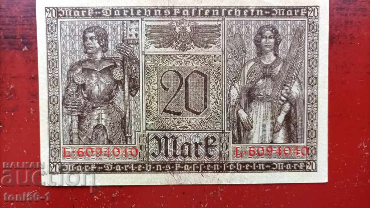 Germany 20 marks 1918 with price € 3.00 | 5.87 BGN