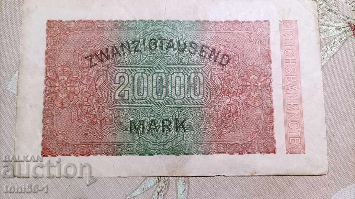Germany 20000 Marks 1923 (1) with price € 2.00 | 3.91 BGN Germany 20000 Marks 1923 (1) with price € 2.00 | 3.91 BGN