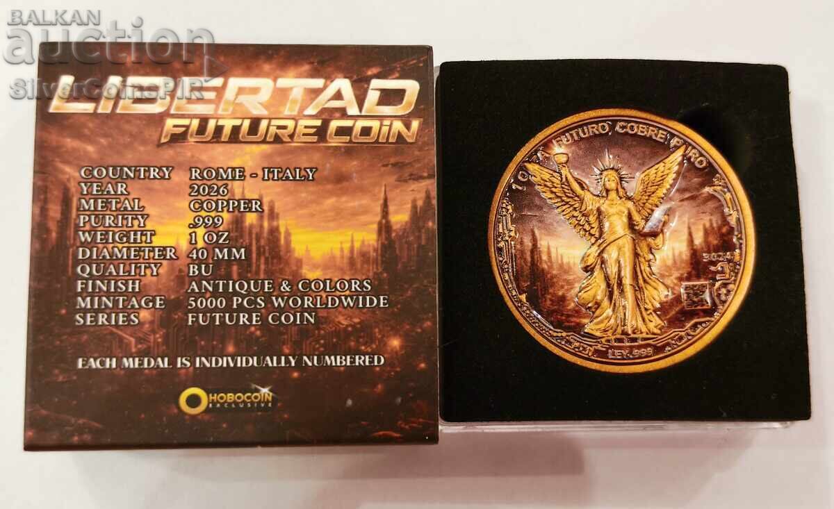 Licitație Monedă de cupru 1 oz Libertad în viitor (Round)