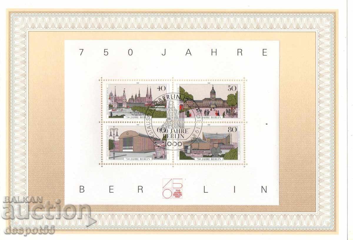 1987. Berlin. 750 years since the founding of Berlin. Block
