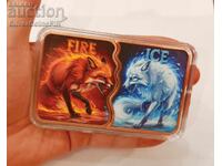 Мед 2x5 oz AVDP Лисица Огън и Лед Цветен Бар
