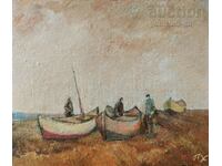 Картина, "Крайбрежие", П. Хараламбиев, 1981 г.