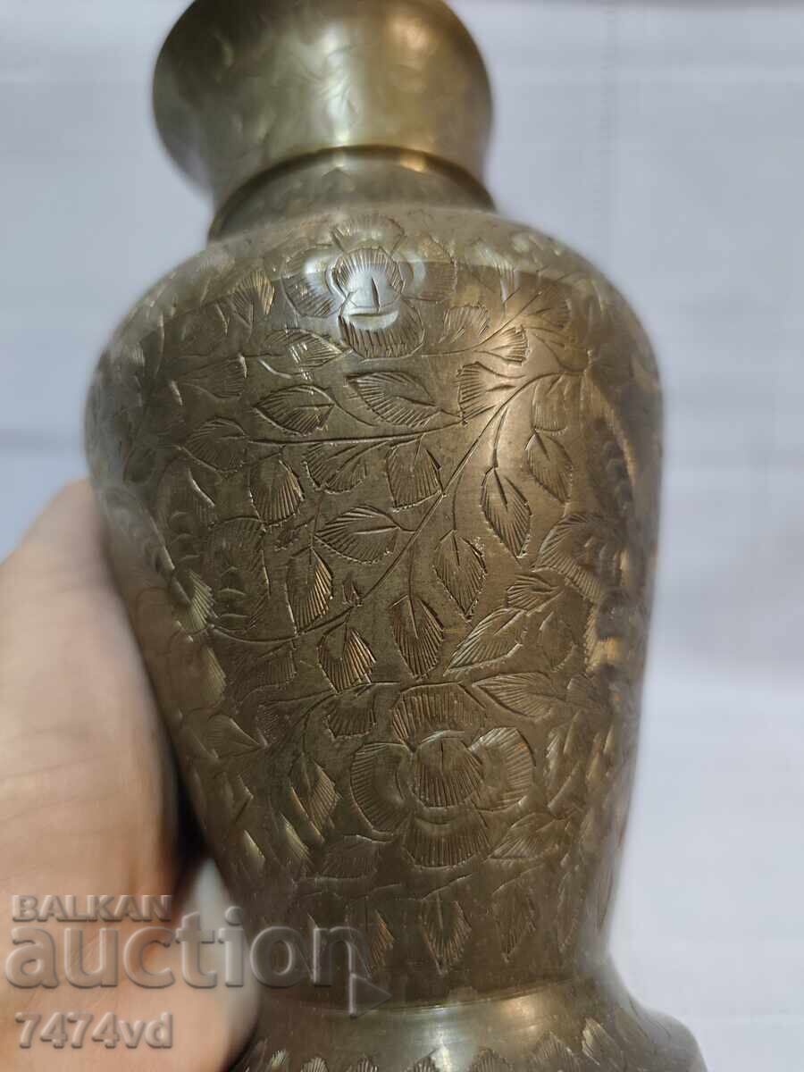 Бронзова кана изцяло ръч. гравирани орнаменти - 7 Бронзова кана изцяло ръч. гравирани орнаменти - 7