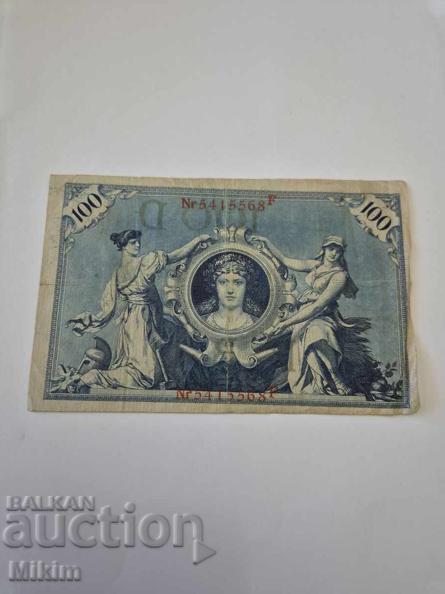 Банкнота 100 марки 1908г. Германия2 с цена € 0.01 | 0.02 лв.
