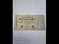 Банкнота 500 марки 1922г. Германия1