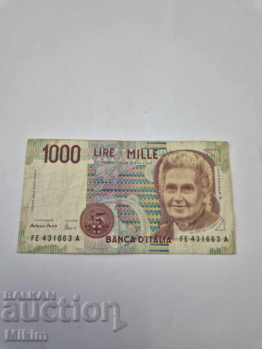 Τραπεζογραμμάτιο 1000 λιρετών 1990 Ιταλία