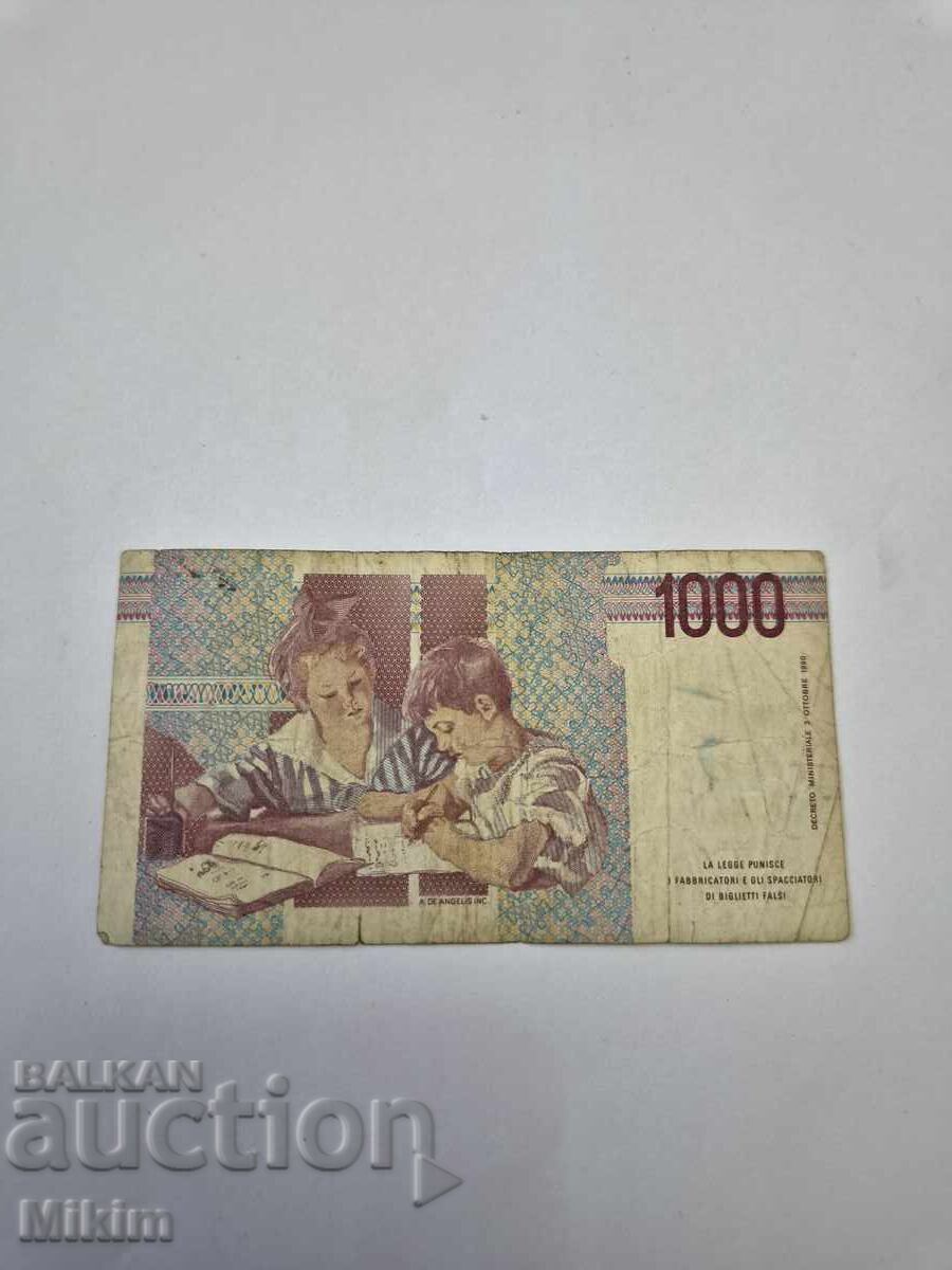 Τραπεζογραμμάτιο 1000 λιρέτες 1990 Ιταλία με τιμή € 0.01 | 0.02 BGN