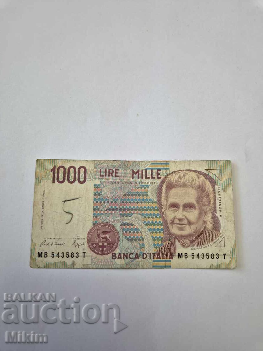 Τραπεζογραμμάτιο 1000 λιρέτες 1990 Ιταλία