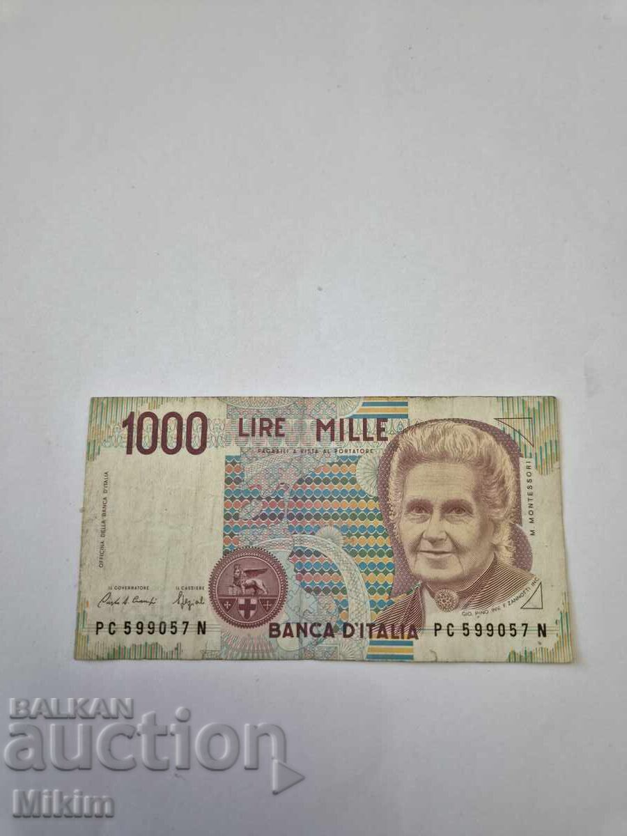 Τραπεζογραμμάτιο 1000 λιρετών 1990 Ιταλία