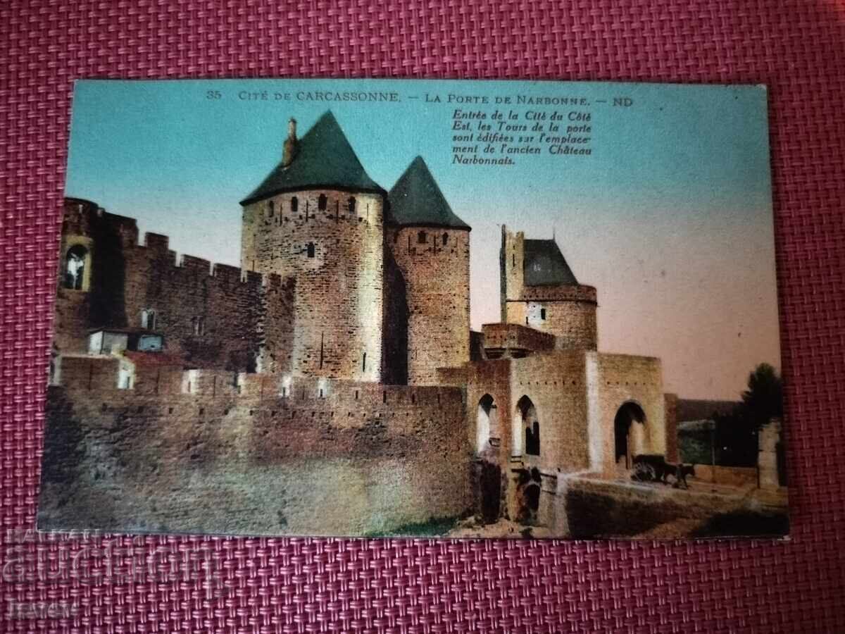 Licitație Carte poștală veche cetatea Carcassonne Franța