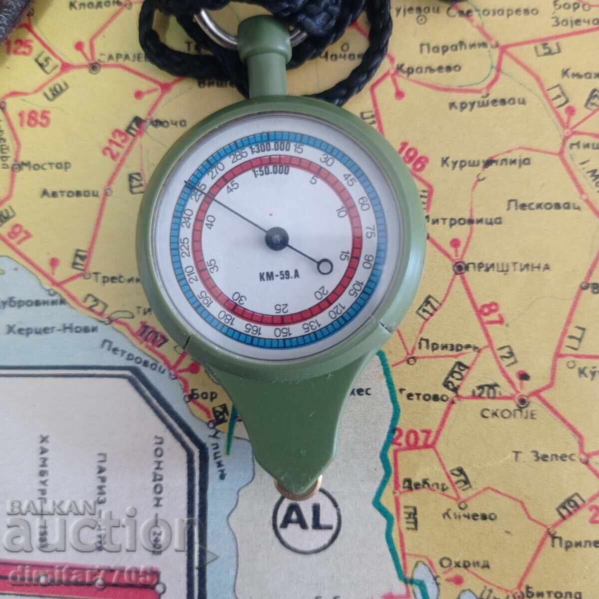 Κυρβόμετρο διπλής όψης KM-59.A – ΕΣΣΔ, σε άριστη κατάσταση με θήκη με τιμή € 21.00 | 41.07 BGN