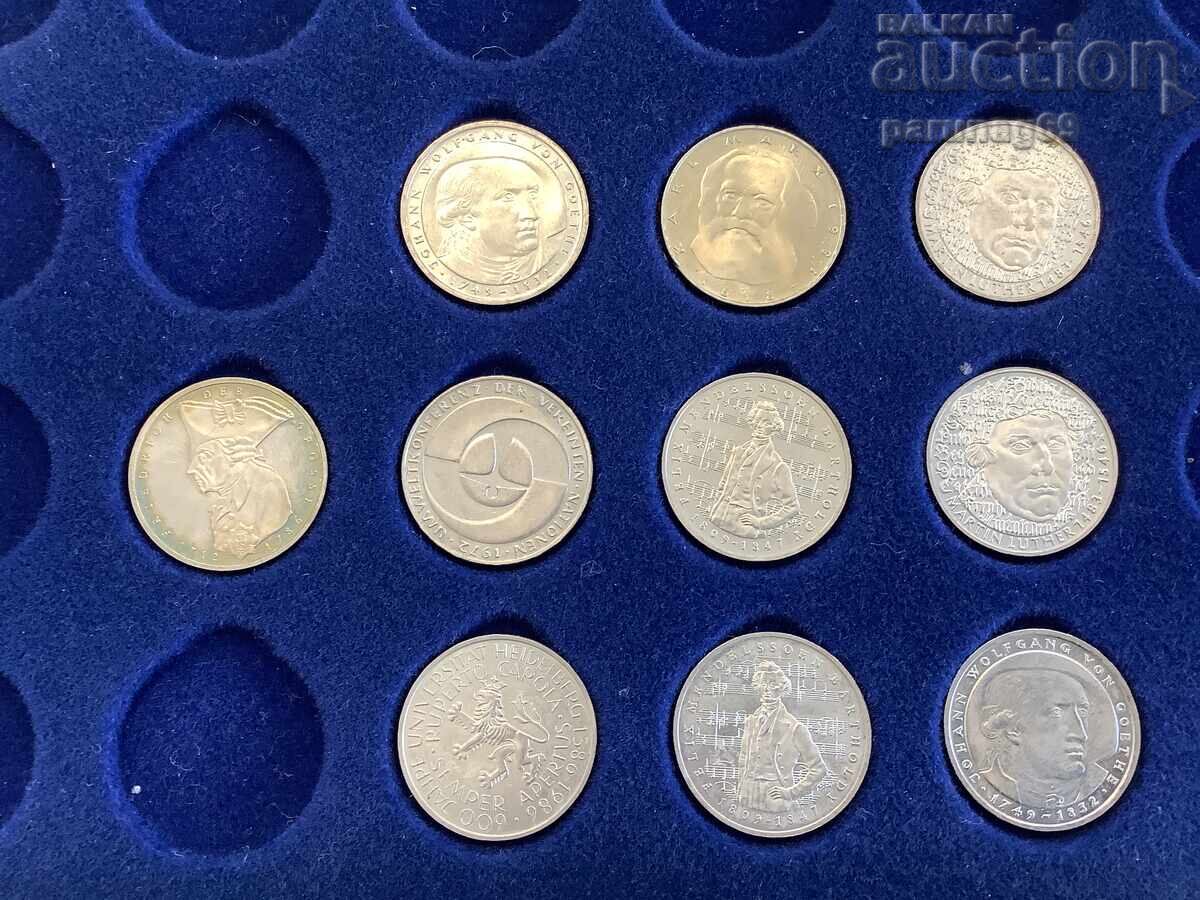 Coin binder with 14 pcs. of 5 marks + 2 pcs. of 2 marks with price € 50.00 | 97.79 BGN