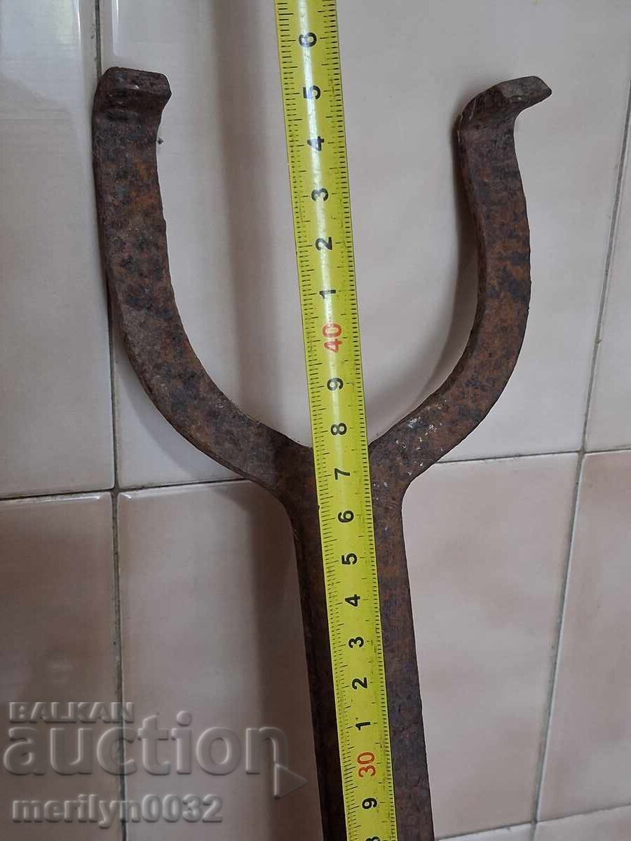 Unealtă veche de dogărie din fier forjat, butoi - 5