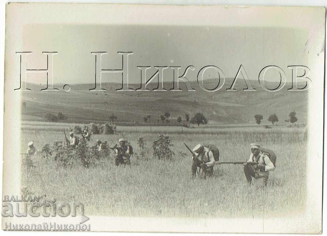 1931 MICĂ FOTOGRAFIE VECHE SOFIA BANKYA EXERCIȚIU MILITAR J736
