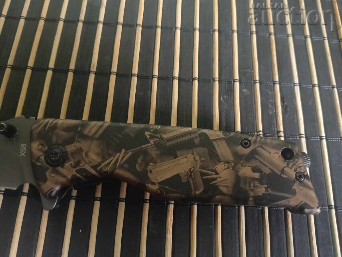 Auction  Buck X58 folding knife – tactical design, pocket knife