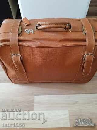 Vintage genuine leather suitcase 54*36*23 cm