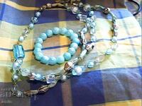 Double necklace and bracelet