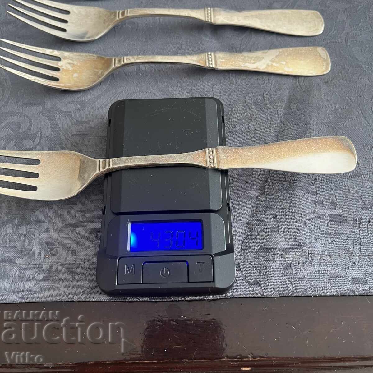 Silver Swedish cutlery - forks and knives - 5