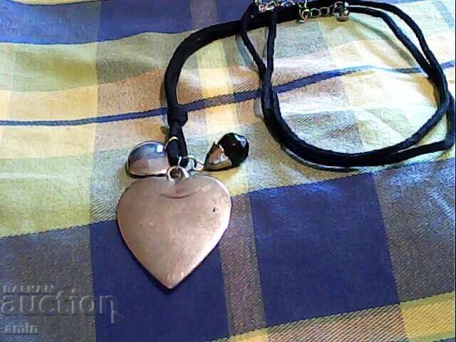 Silver-plated heart necklace