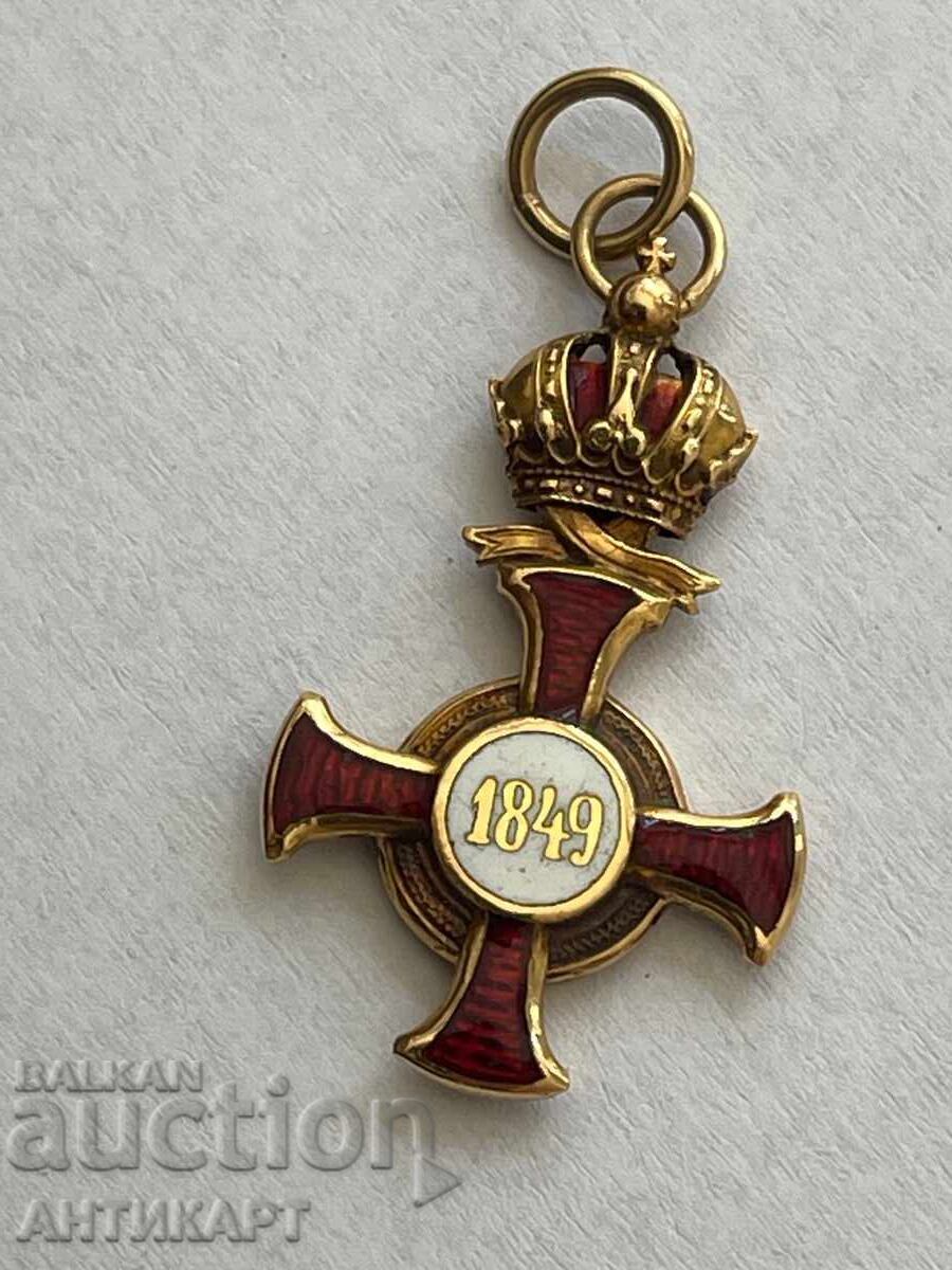 Delivery of Austria Franz Josef merit cross 1849 order with box and miniature