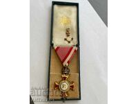 Австрия орден Franz Josef merit cross 1849 с кутия и мини