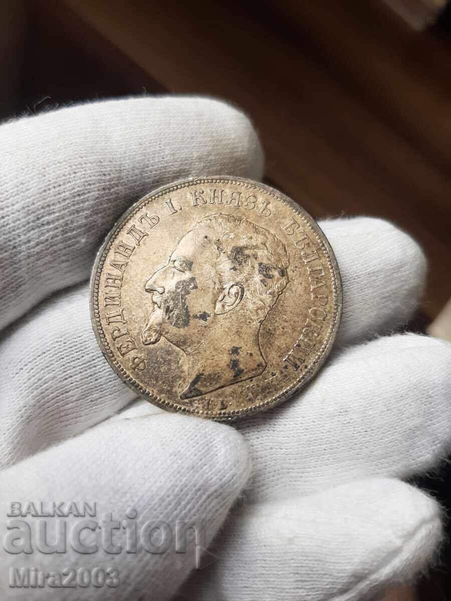 5 лева 1892г С ОТВОРЕНА БУКВА  Р - 6