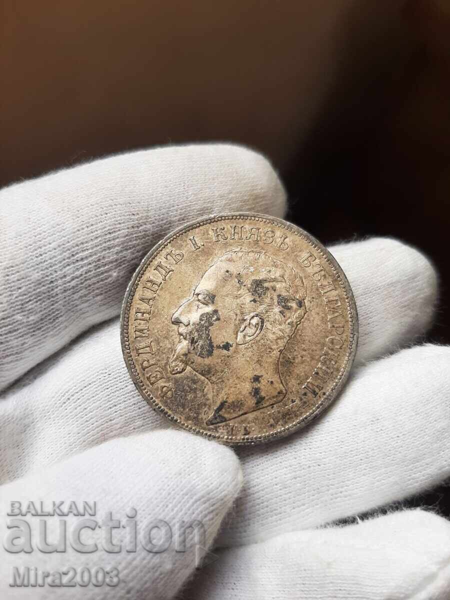 5 лева 1892г С ОТВОРЕНА БУКВА  Р - 8