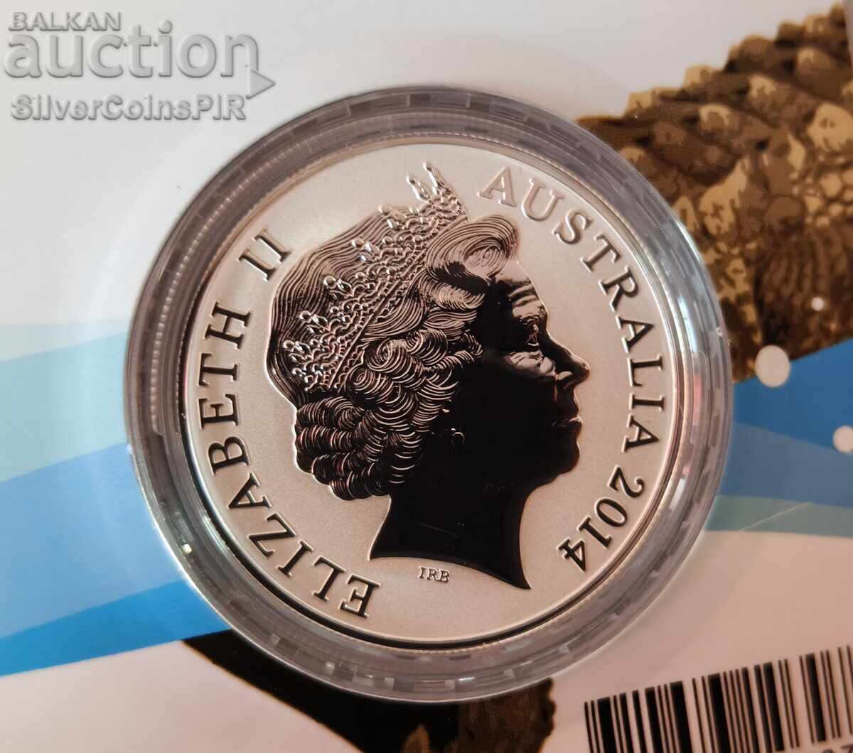 Ασήμι 1 Oz Αλμυρού Νερού Κροκόδειλος 2014 Αυστραλία - 6