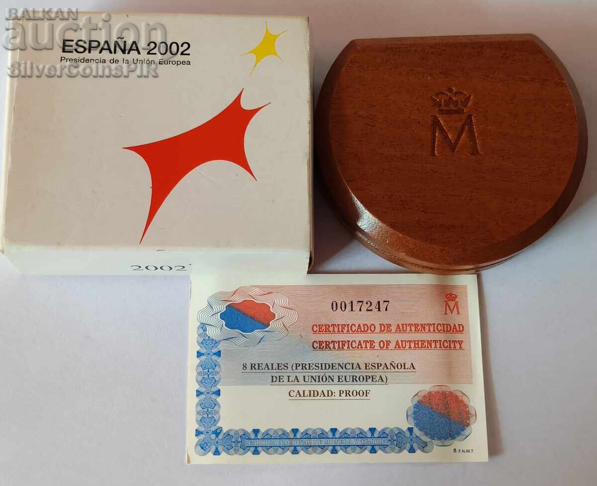 Ασημένιο νόμισμα 10 Ευρώ Προεδρία της ΕΕ 2002 Ισπανία με τιμή € 0.01 | 0.02 BGN Ασημένιο νόμισμα 10 Ευρώ Προεδρία της ΕΕ 2002 Ισπανία με τιμή € 0.01 | 0.02 BGN