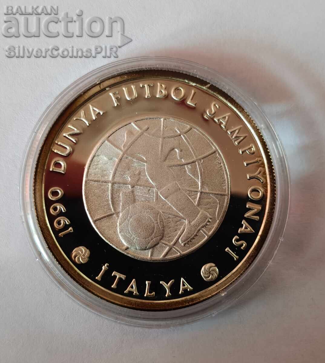 Silver 20000 Lira World Football 1990 Τουρκία Silver 20000 Lira World Football 1990 Τουρκία