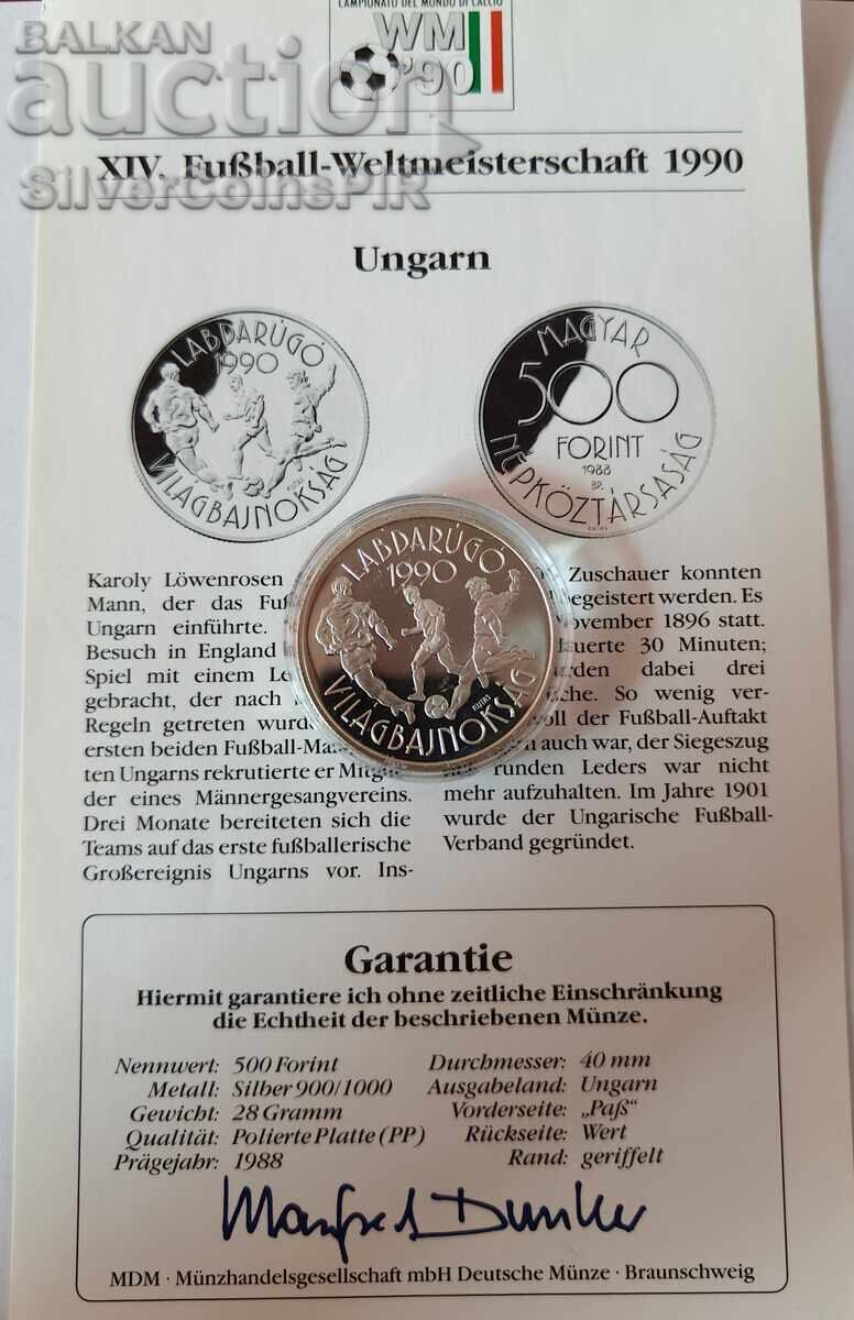 Ασημένιο νόμισμα 500 Φιορίνια Παγκόσμιο Κύπελλο Ποδοσφαίρου 1988 Ουγγαρία με τιμή € 0.01 | 0.02 BGN Ασημένιο νόμισμα 500 Φιορίνια Παγκόσμιο Κύπελλο Ποδοσφαίρου 1988 Ουγγαρία με τιμή € 0.01 | 0.02 BGN