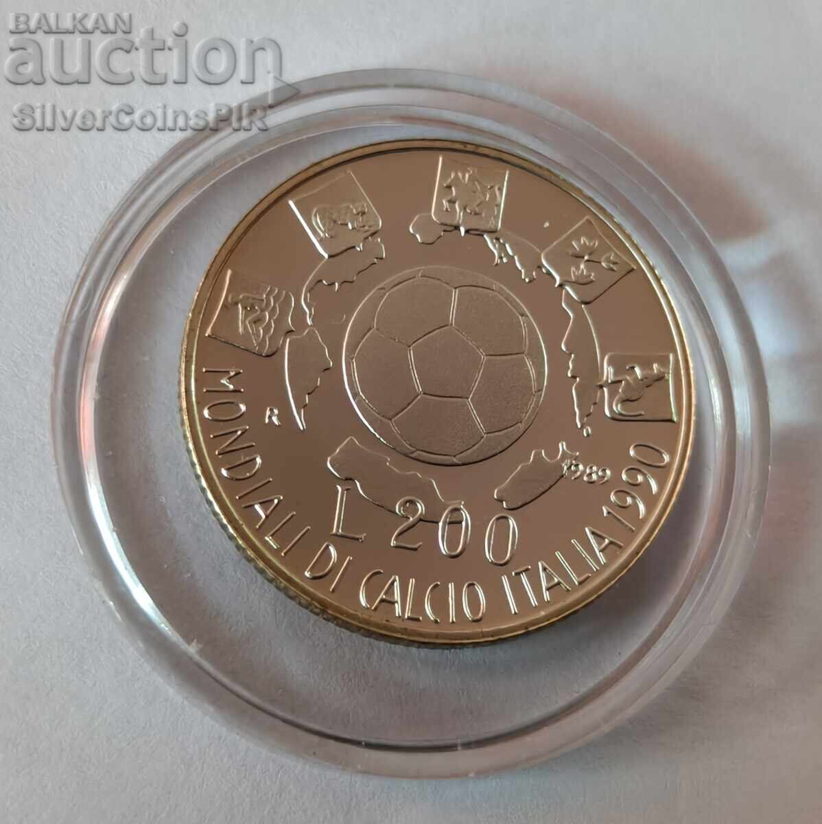 Ασημένιο νόμισμα 200 Λιρέτες Παγκόσμιο Κύπελλο Ποδοσφαίρου 1990 Ιταλία - 5 Ασημένιο νόμισμα 200 Λιρέτες Παγκόσμιο Κύπελλο Ποδοσφαίρου 1990 Ιταλία - 5