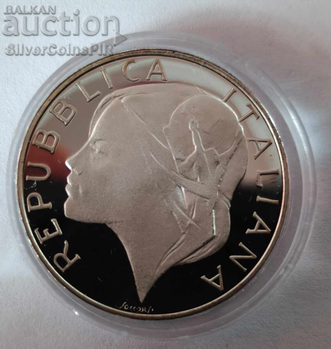 Livrarea Argint 500 Lire Cupa Mondială de Fotbal 1990 Italia