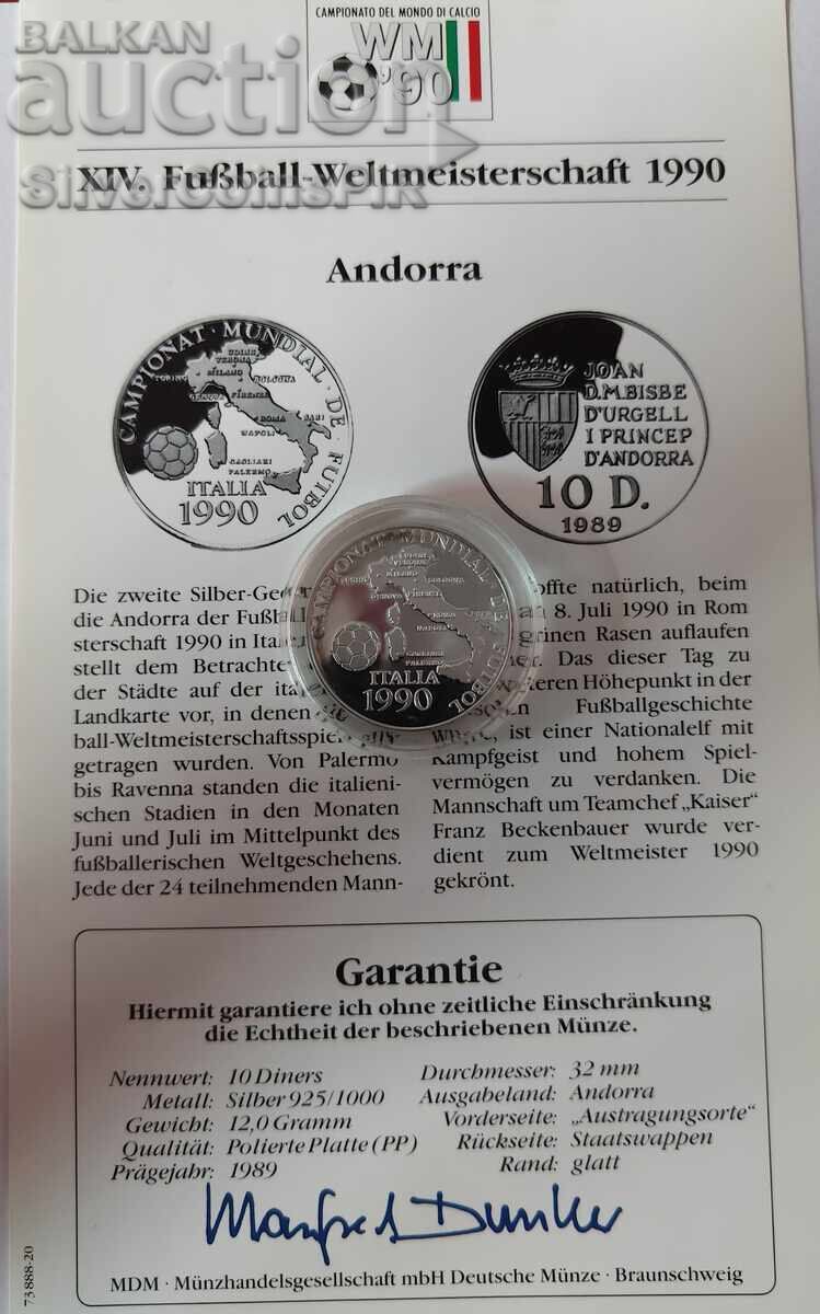 Δημοπρασία Παγκόσμιο Κύπελλο Silver 10 Diners 1989 Ανδόρα Δημοπρασία Παγκόσμιο Κύπελλο Silver 10 Diners 1989 Ανδόρα