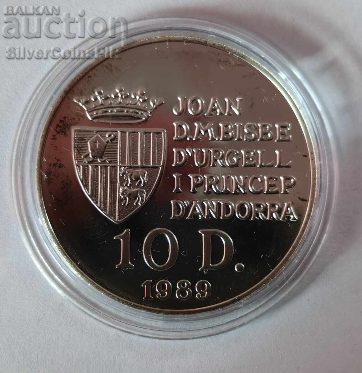Auction  Silver 10 Diners World Cup 1989 Andorra