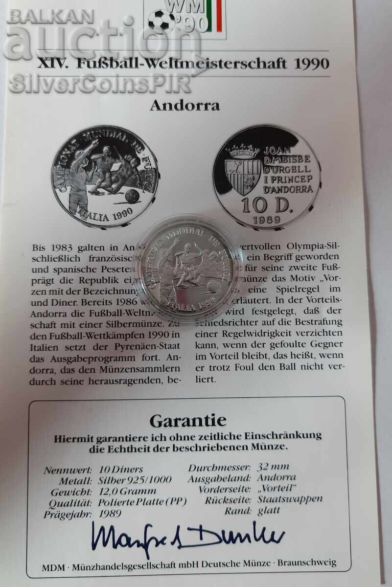 Silver 10 Diners World Cup 1989 Andorra - 5