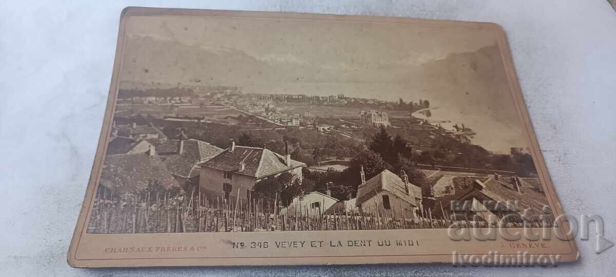 Снимка Geneve Vevey et la Dent du Midi Картон