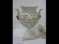 No. 8687 Old porcelain table lamp with openwork decoration
