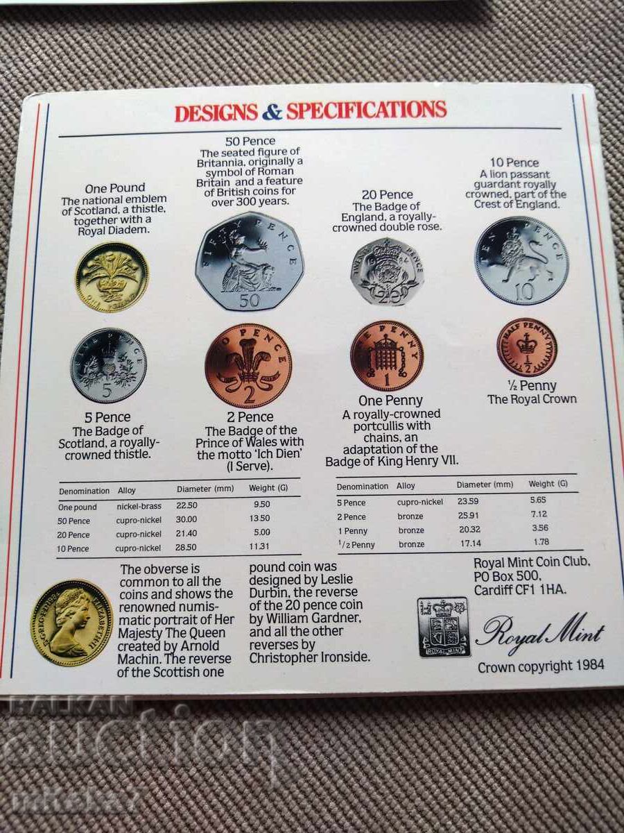Set monede 1984, Marea Britanie - 6