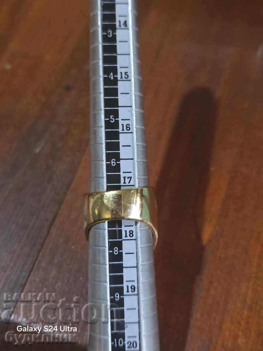 Gold-plated women's ring. Sizes in the photos. 11.98g. Solid - 5 Gold-plated women's ring. Sizes in the photos. 11.98g. Solid - 5