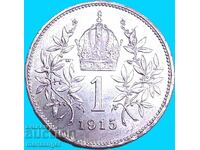 Austria 1 Coroană 1915 Franz Joseph Patină de argint