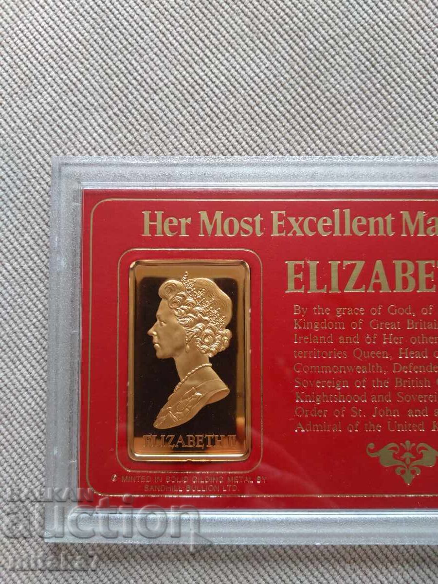Delivery of Bronze plaque, Elizabeth II