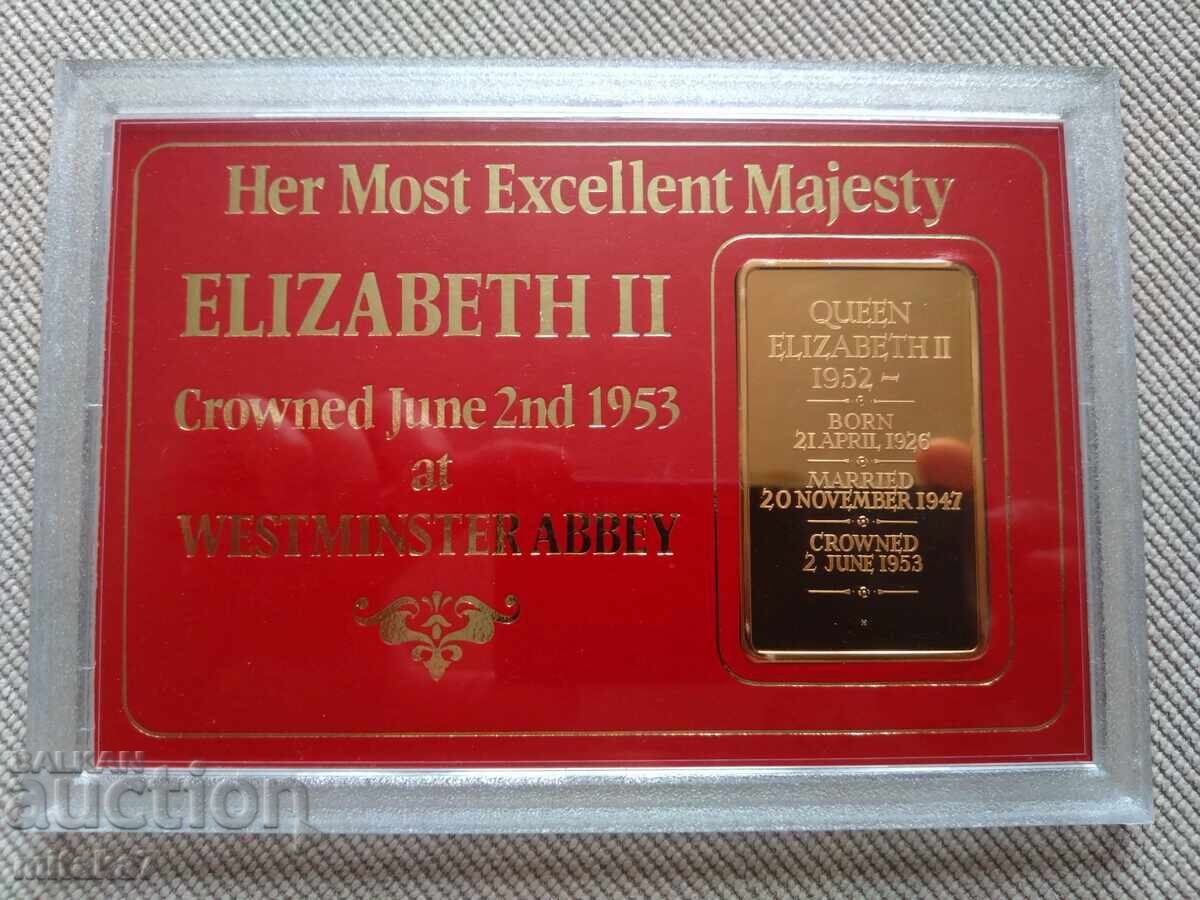 Bronze plaque, Elizabeth II - 7