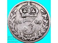 Great Britain 3 Pence 1903 Maundy George V Silver