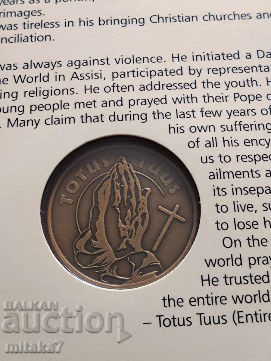 Delivery of Medal, Pope John Paul II
