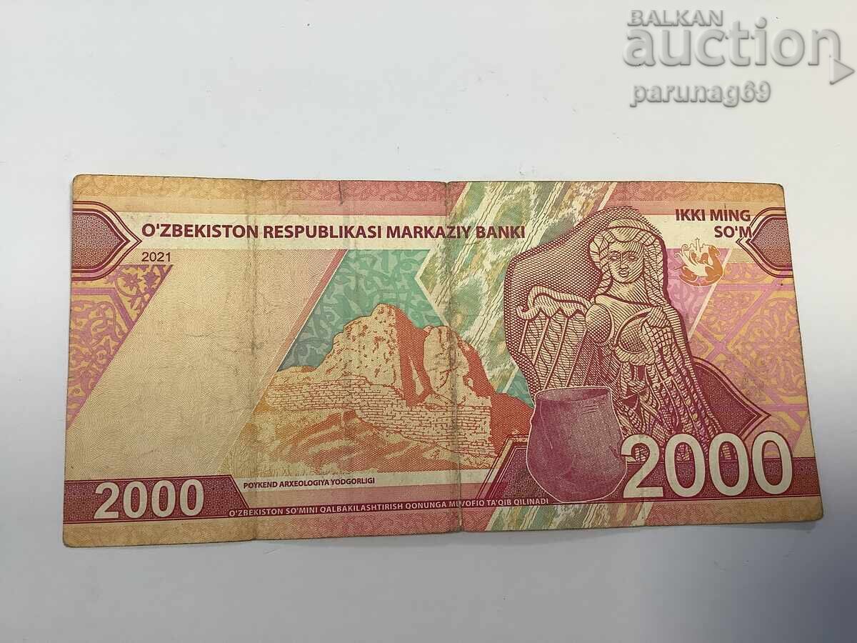 Узбекистан 2000 сум 2021 година