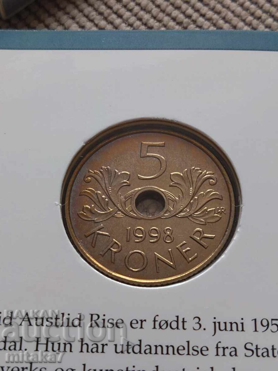 Delivery of 5 kroner 1998, Norway