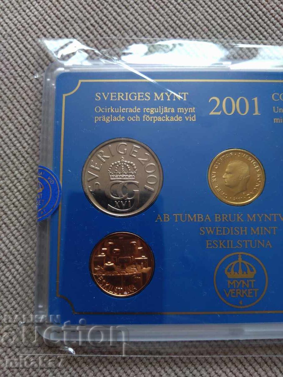 Set de monede 2001, Suedia cu preț € 9.80 | 19.17 BGN Set de monede 2001, Suedia cu preț € 9.80 | 19.17 BGN