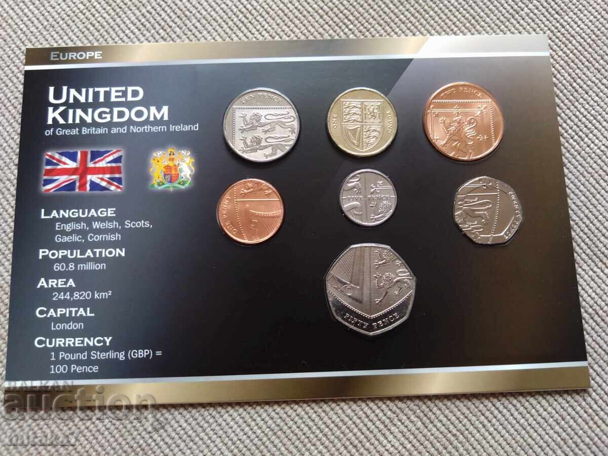 Set of British coins
