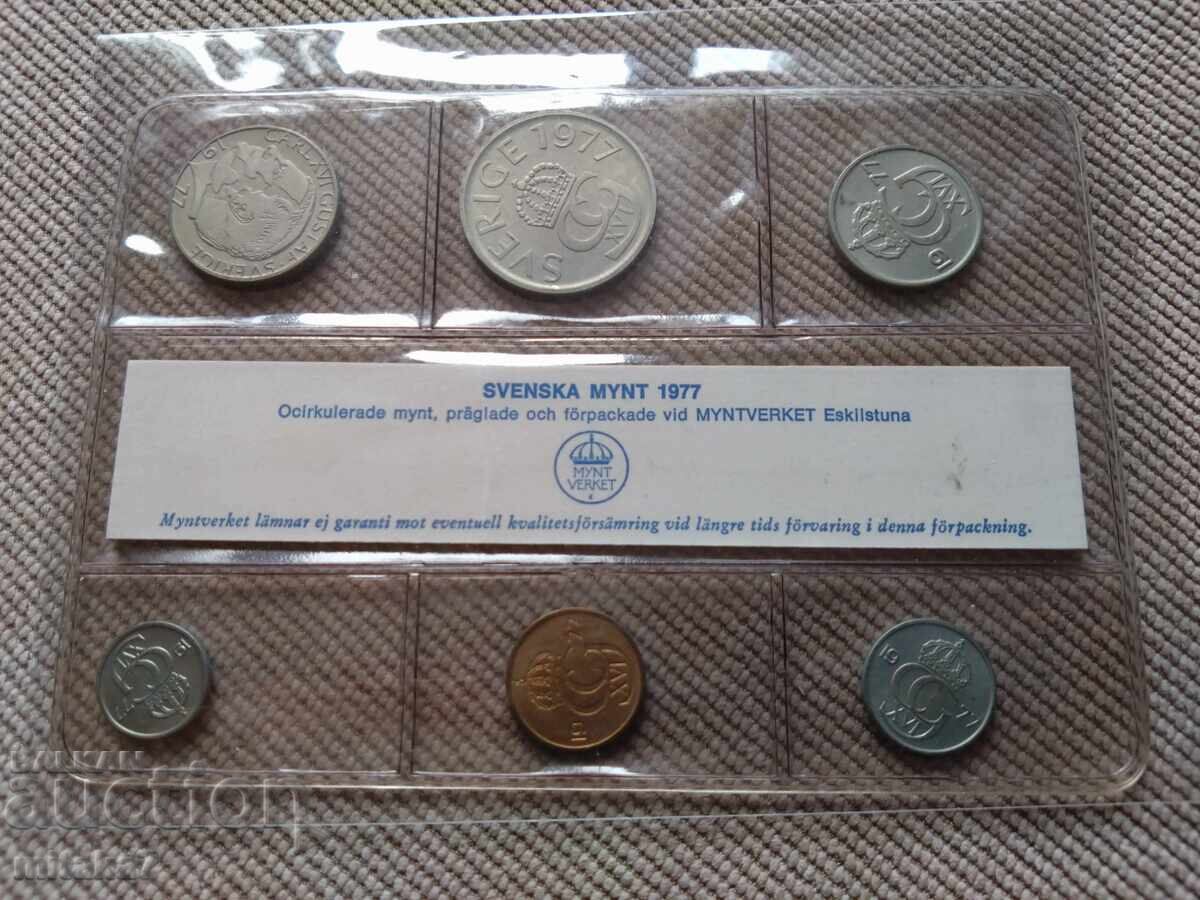 Сет монети 1977 година, Швеция Сет монети 1977 година, Швеция
